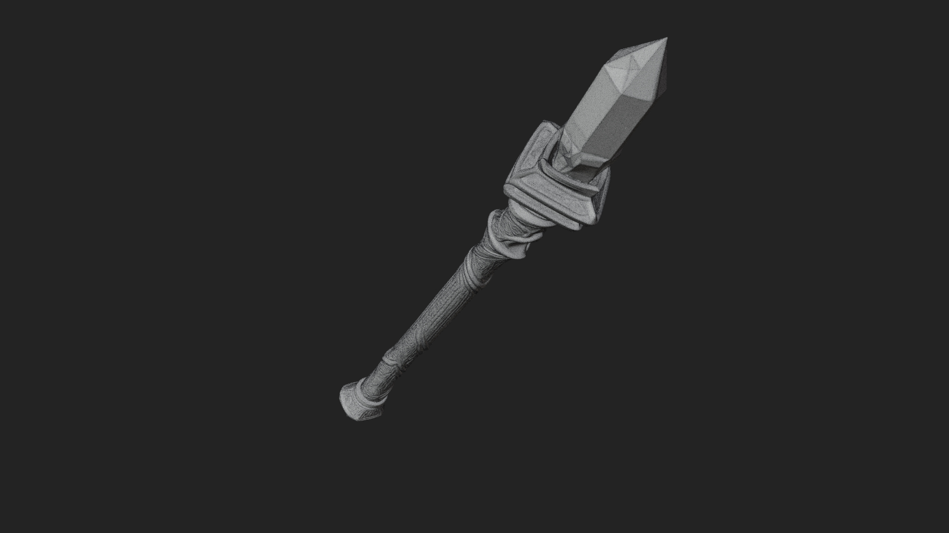 Crystal Tip Magic Wand Model Design 6 3D Print Model 3D Model
