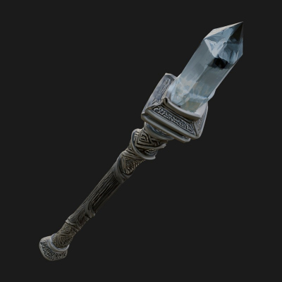 Crystal Tip Magic Wand Model Design 6 3D Print Model