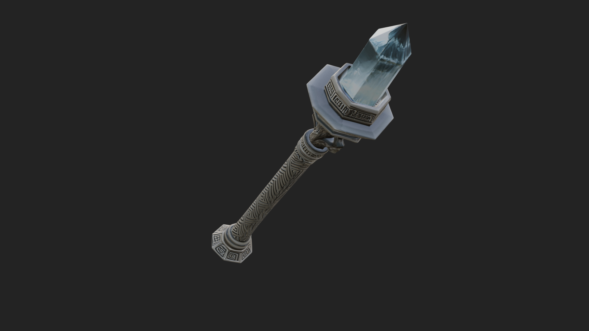 Crystal Tip Magic Wand Model Design 7 3D Print Model 3D Model