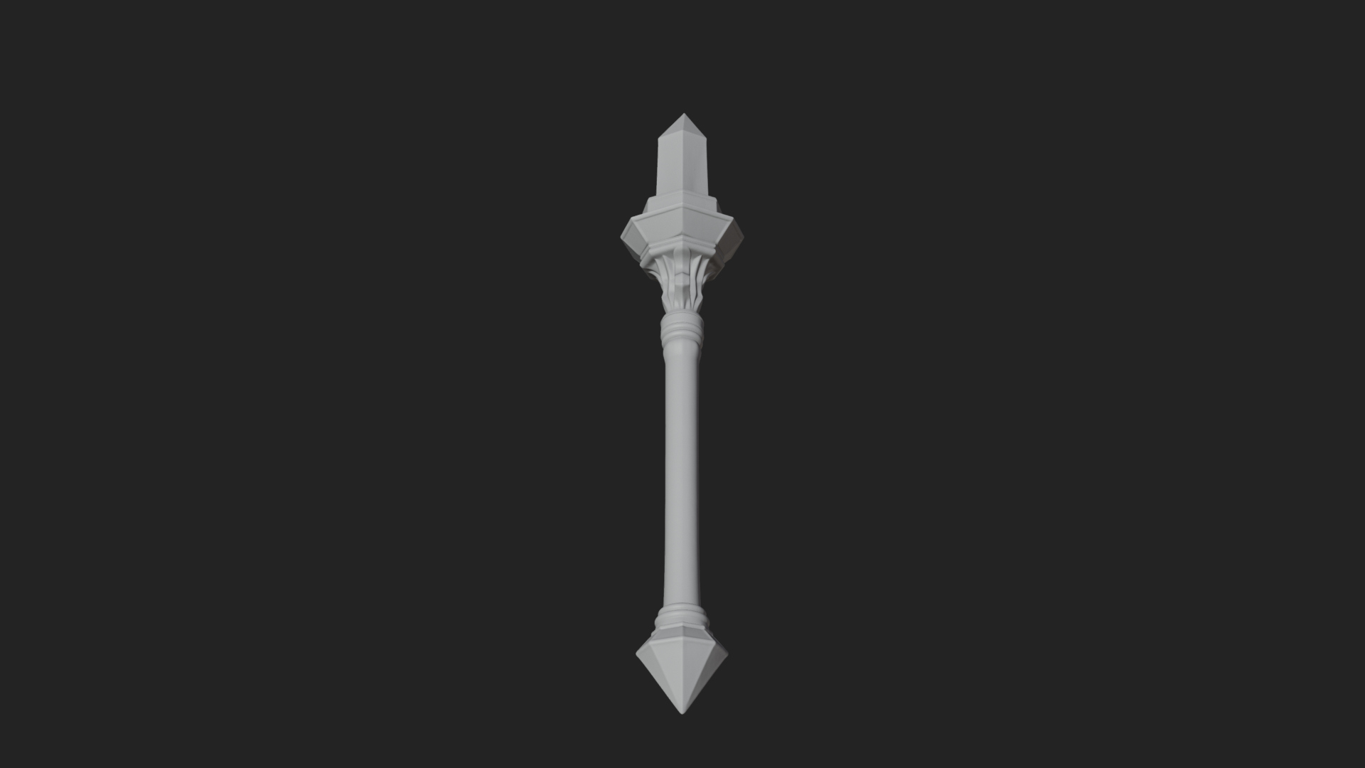 Crystal Tip Magic Wand Model Design 7 3D Print Model 3D Model