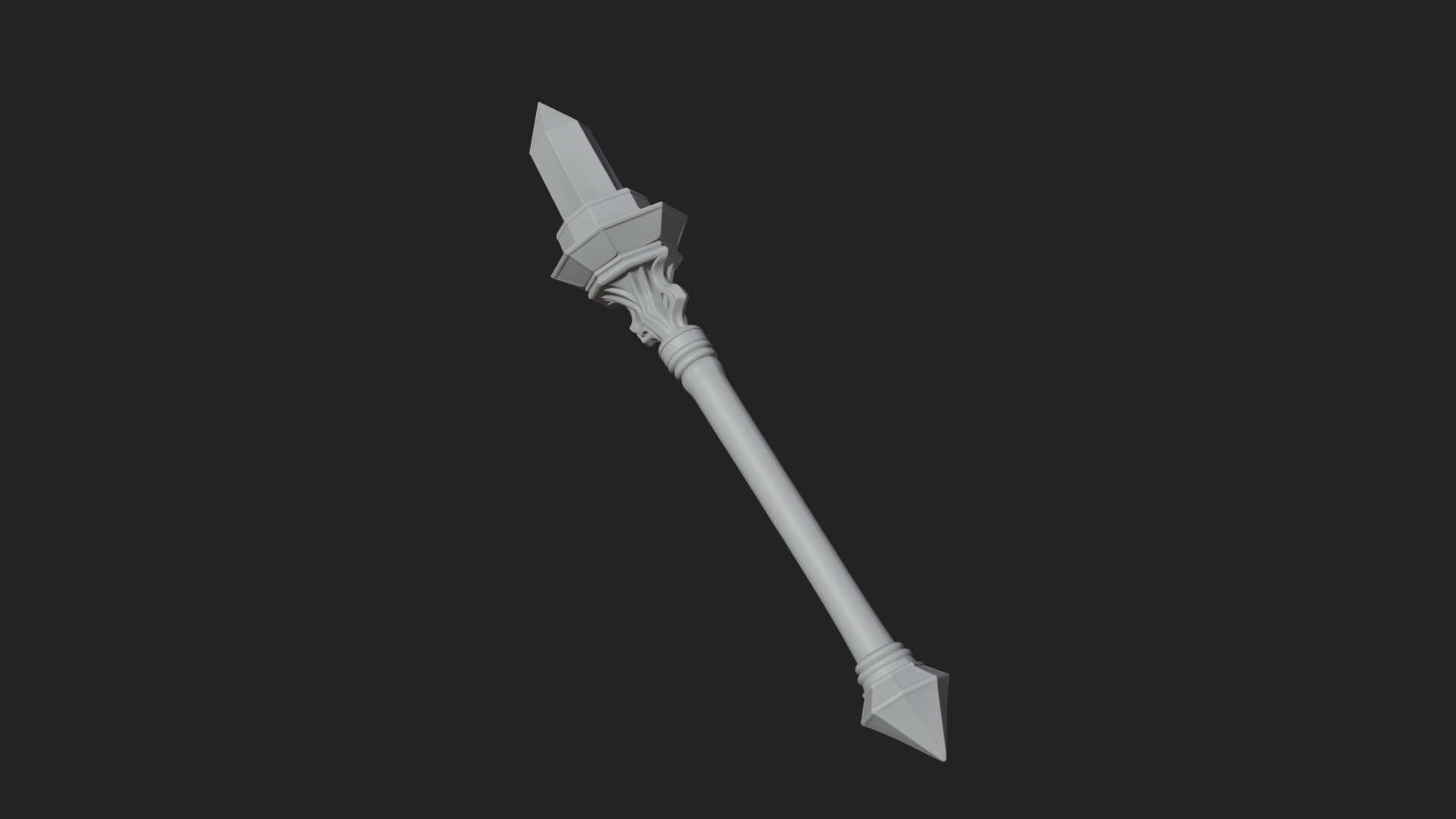 Crystal Tip Magic Wand Model Design 7 3D Print Model 3D Model