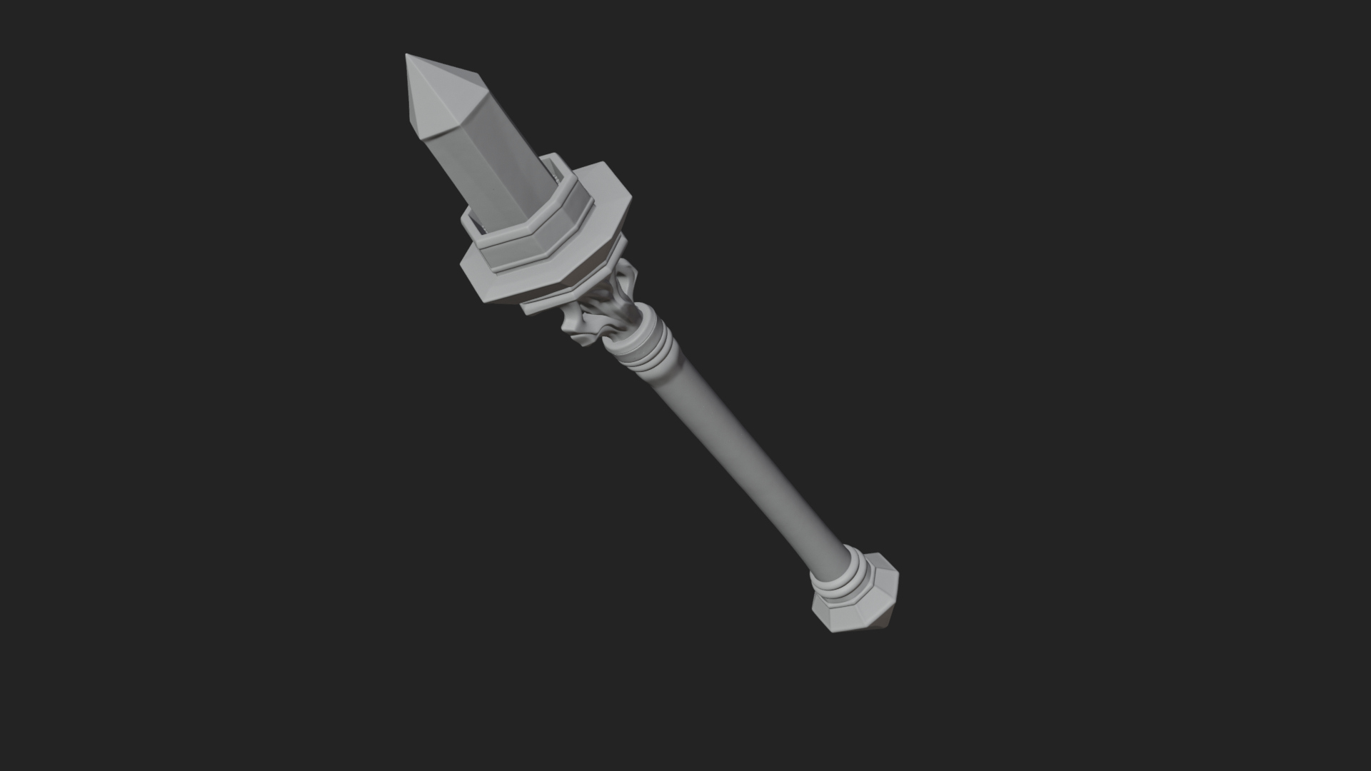 Crystal Tip Magic Wand Model Design 7 3D Print Model 3D Model