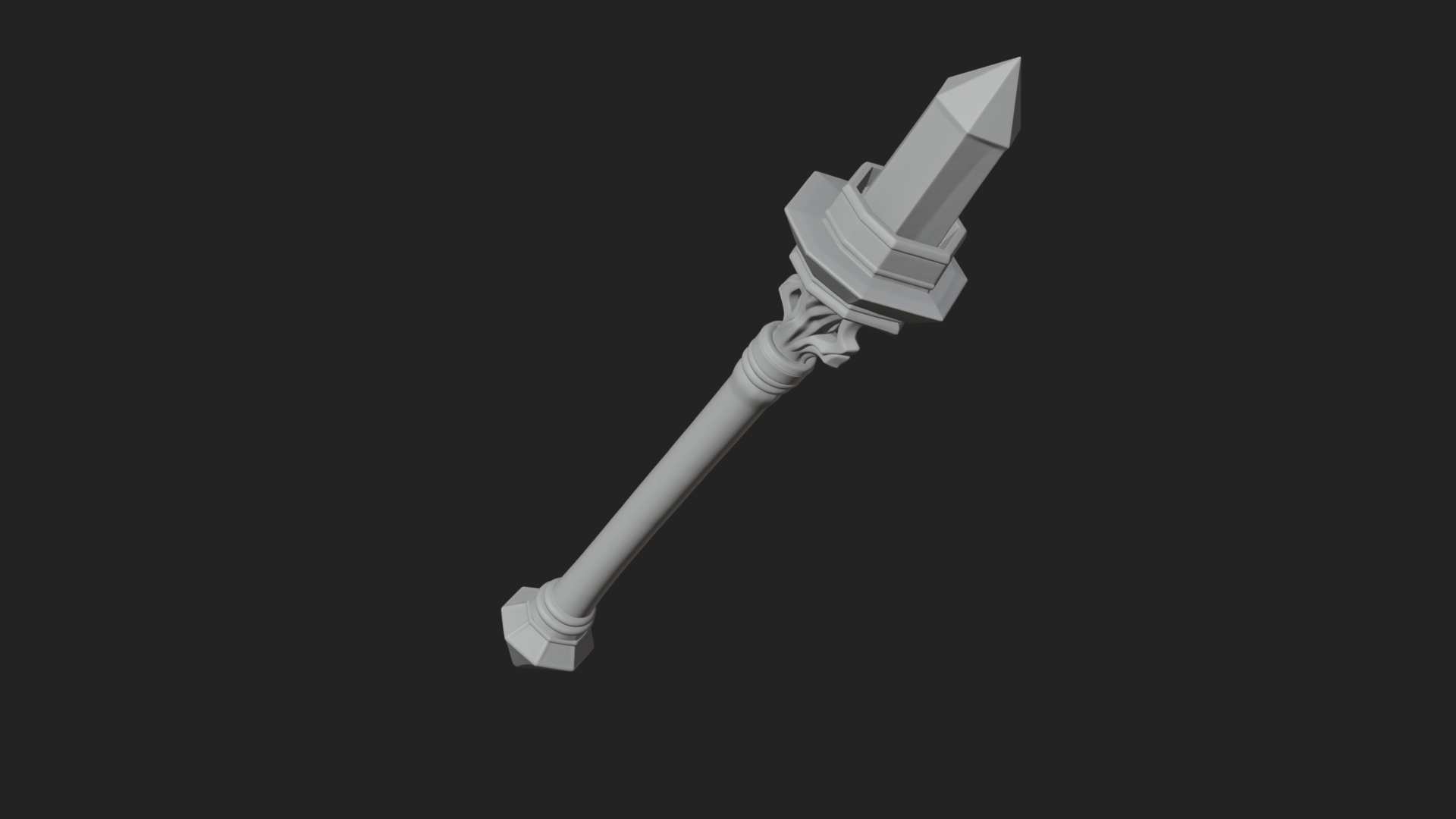 Crystal Tip Magic Wand Model Design 7 3D Print Model 3D Model