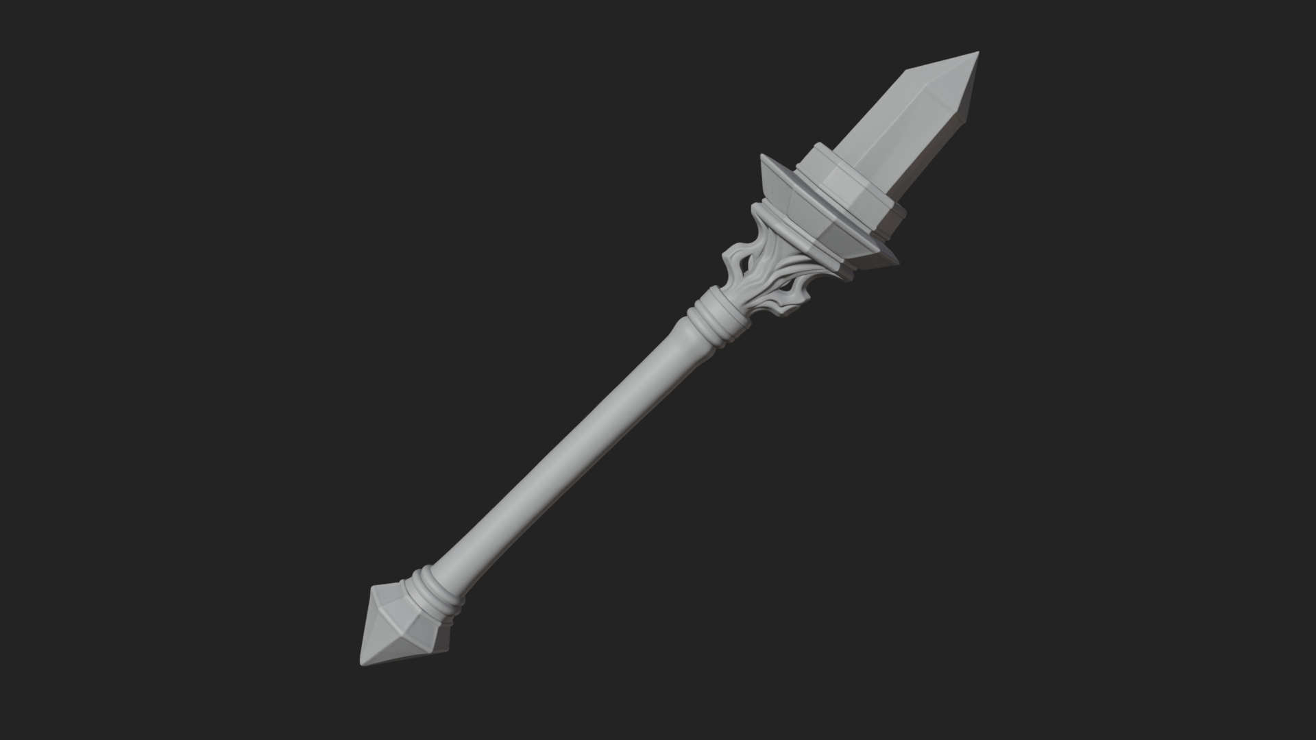 Crystal Tip Magic Wand Model Design 7 3D Print Model 3D Model