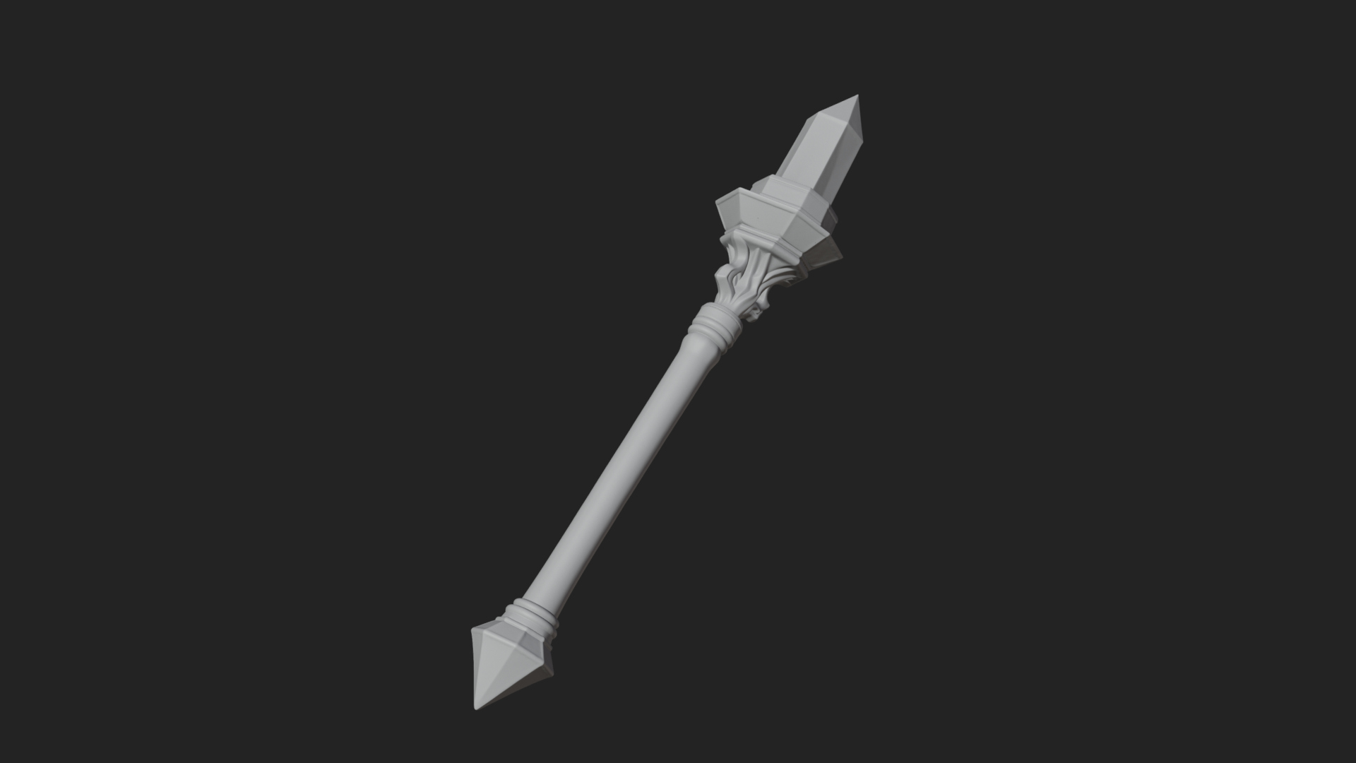 Crystal Tip Magic Wand Model Design 7 3D Print Model 3D Model