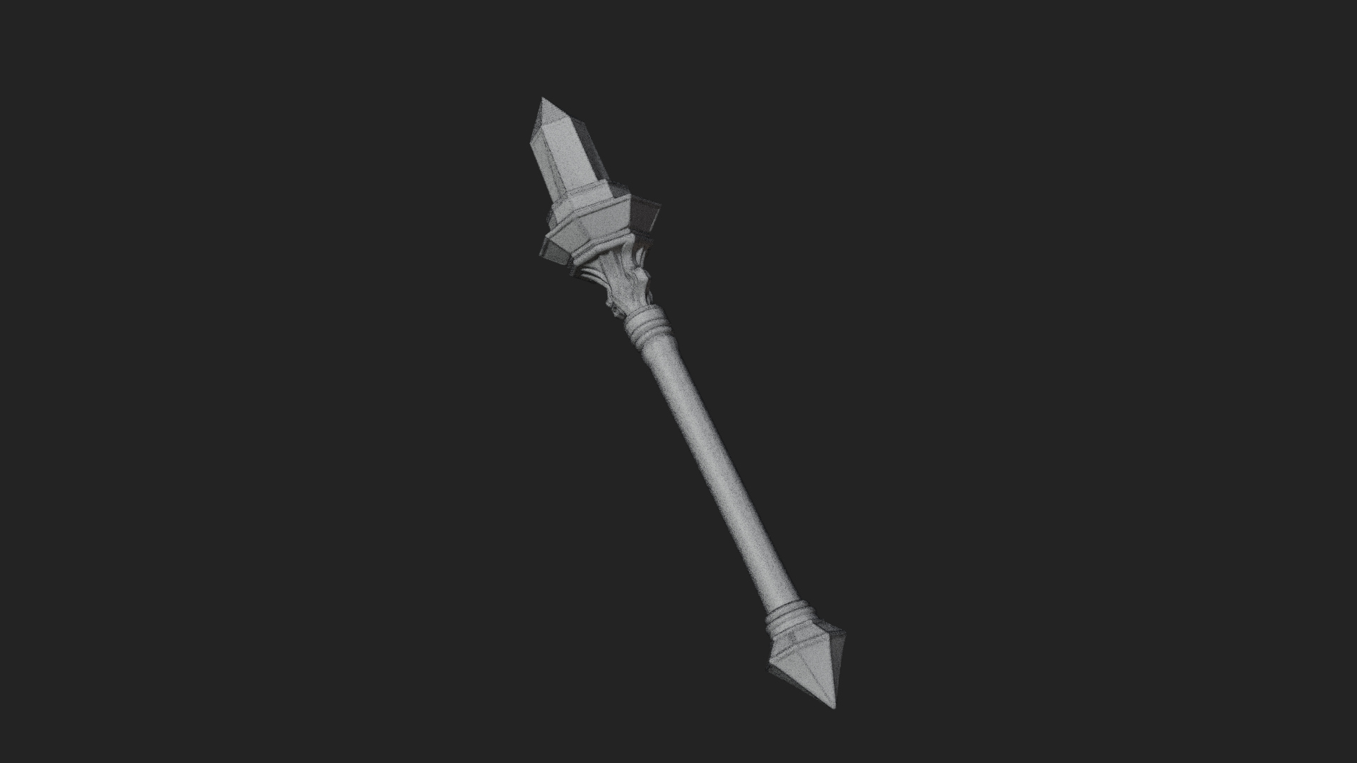 Crystal Tip Magic Wand Model Design 7 3D Print Model 3D Model