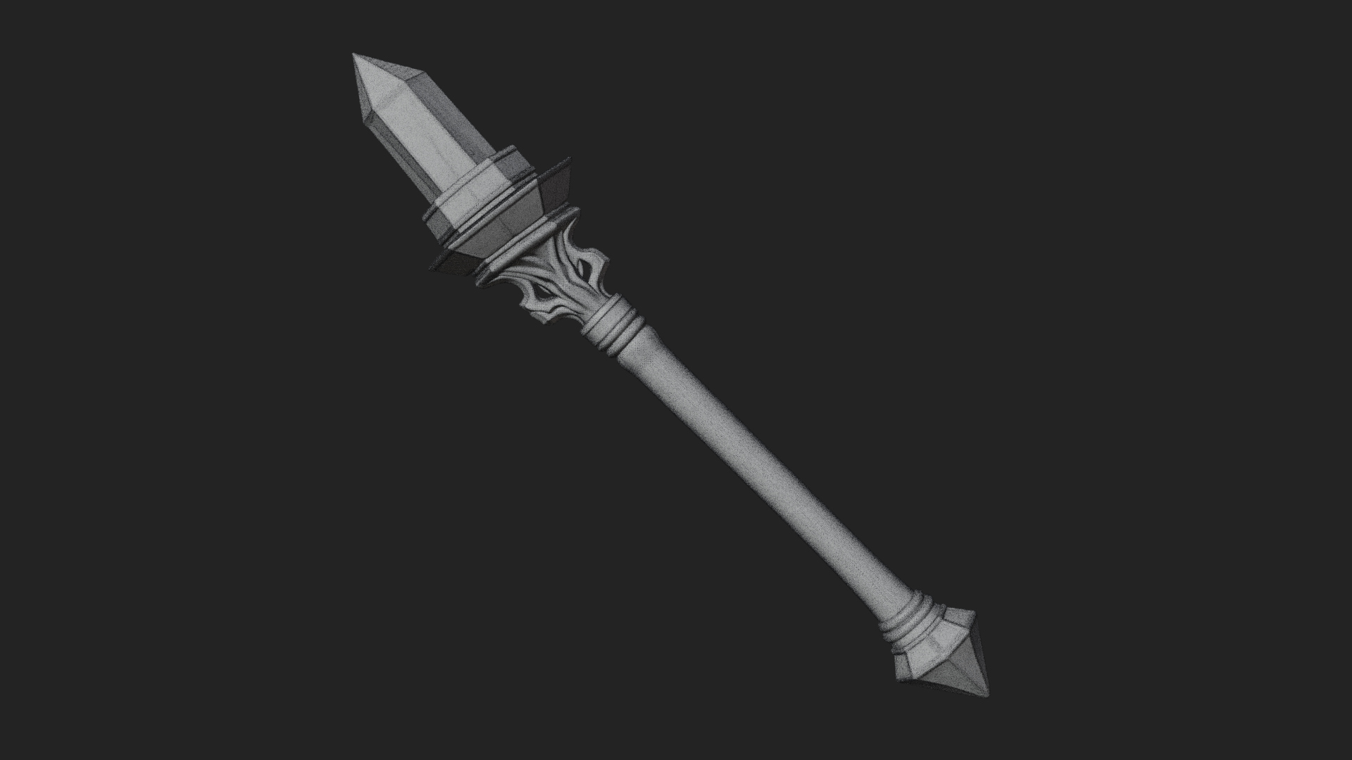 Crystal Tip Magic Wand Model Design 7 3D Print Model 3D Model