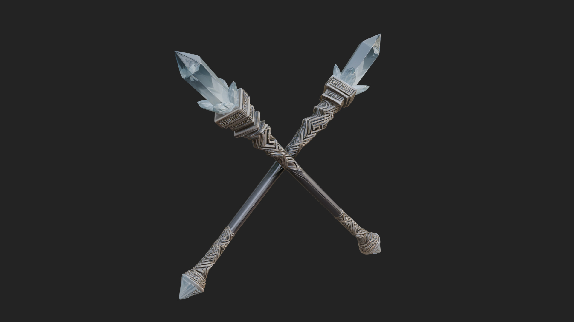 Crystal Tip Magic Wand Model Design 8 3D Print Model 3D Model