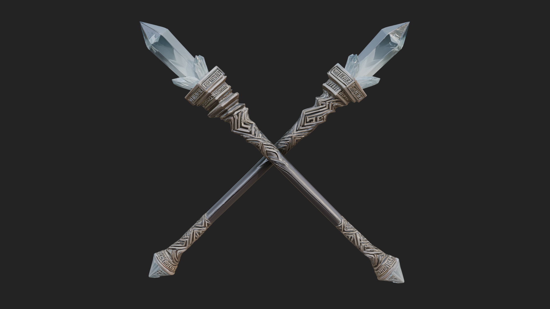 Crystal Tip Magic Wand Model Design 8 3D Print Model 3D Model