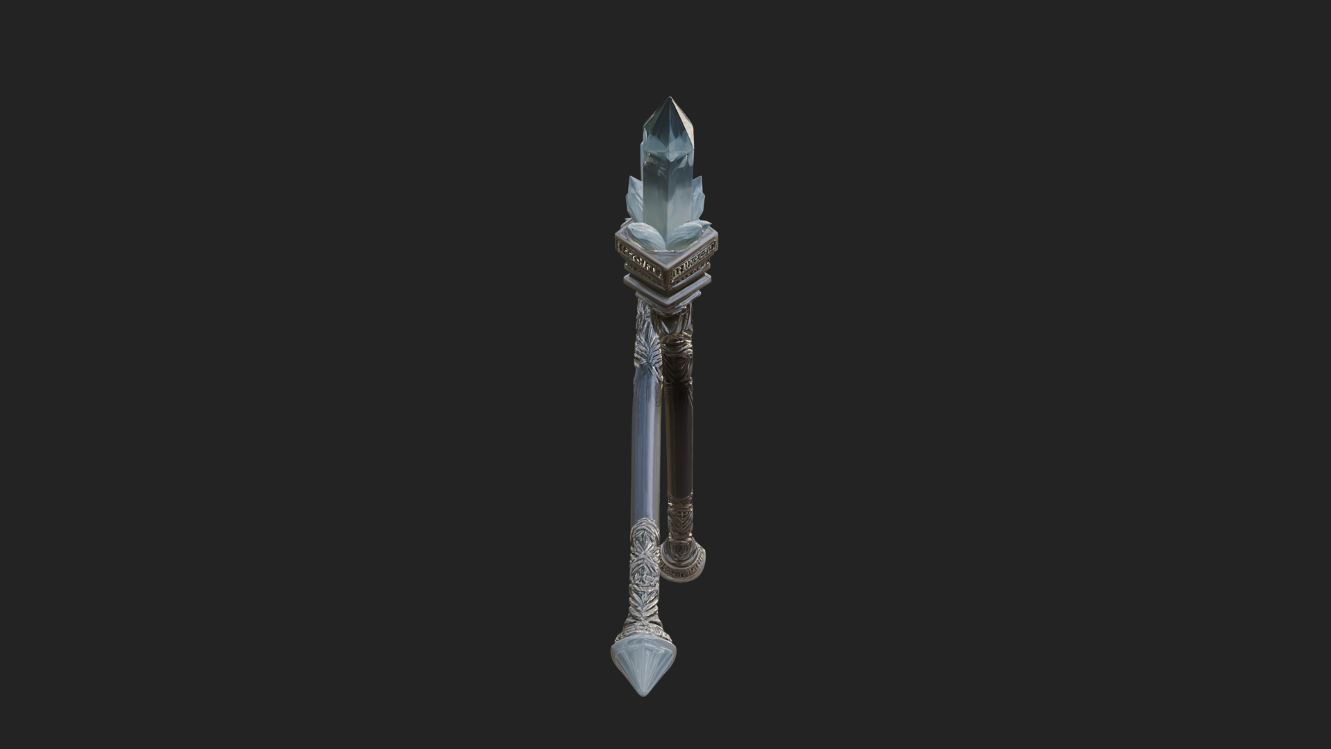 Crystal Tip Magic Wand Model Design 8 3D Print Model 3D Model