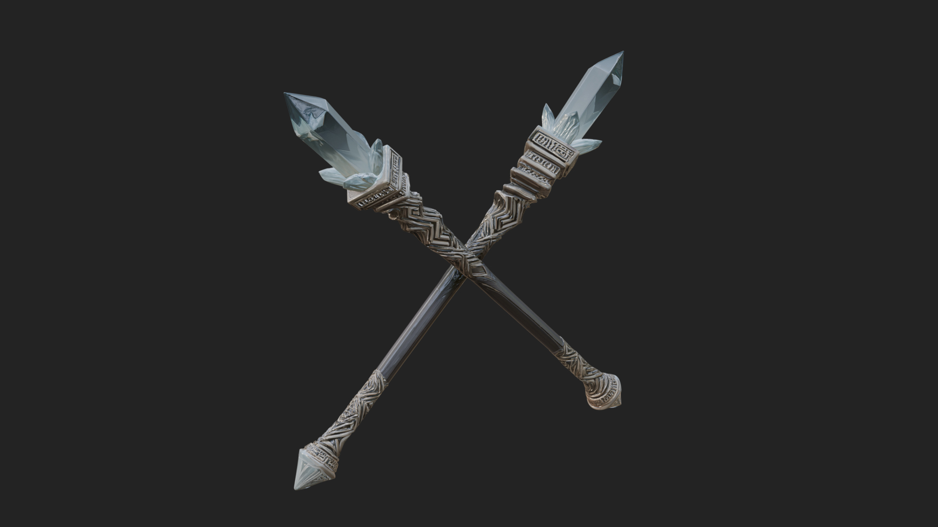 Crystal Tip Magic Wand Model Design 8 3D Print Model 3D Model