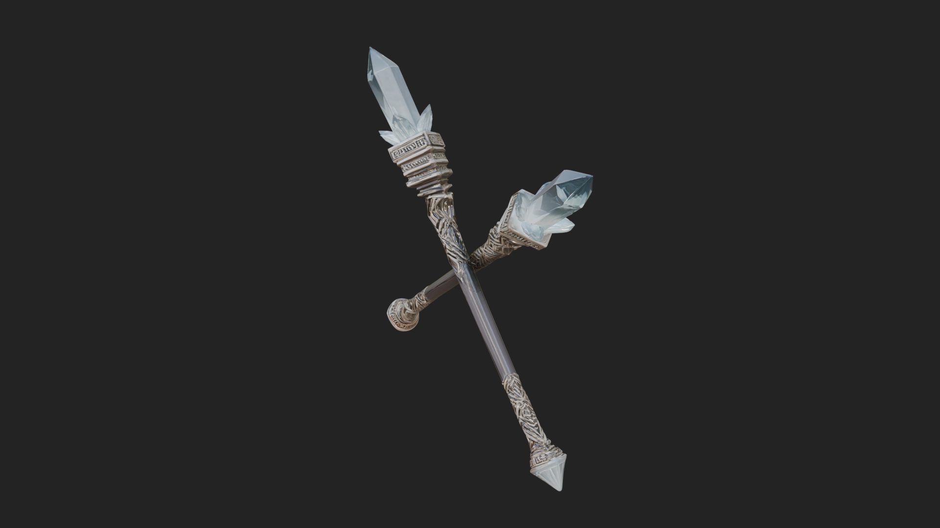 Crystal Tip Magic Wand Model Design 8 3D Print Model 3D Model