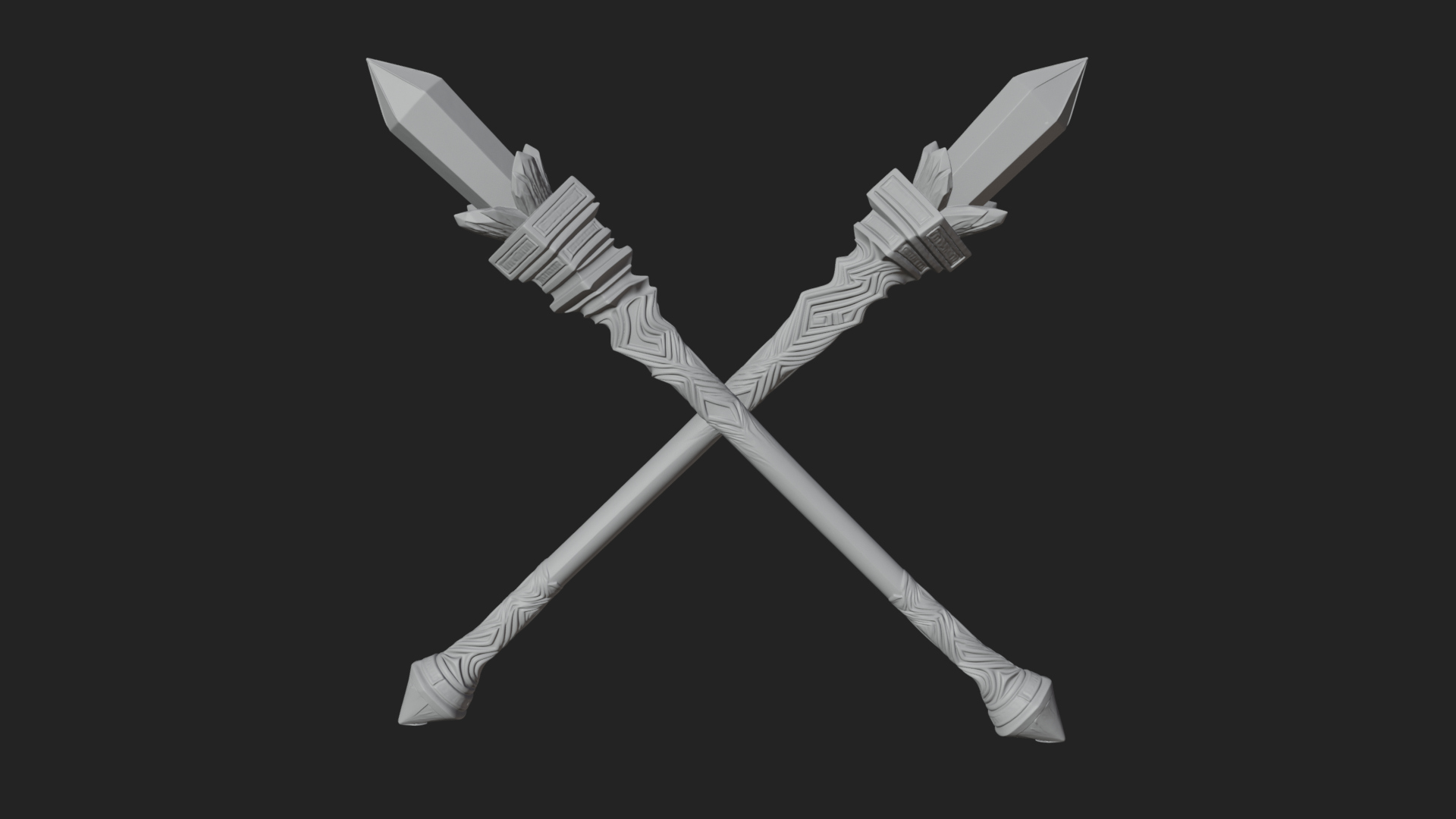 Crystal Tip Magic Wand Model Design 8 3D Print Model 3D Model