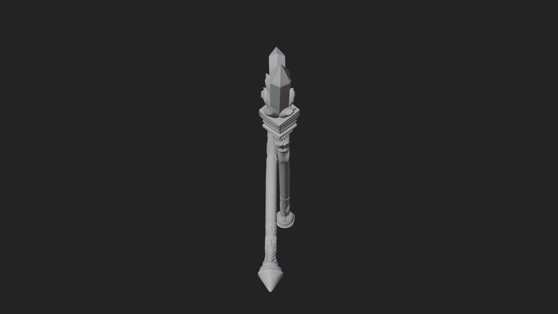 Crystal Tip Magic Wand Model Design 8 3D Print Model 3D Model