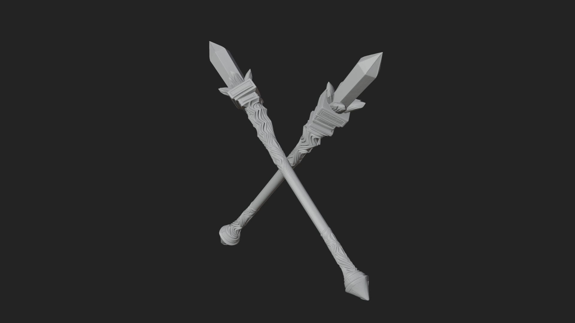 Crystal Tip Magic Wand Model Design 8 3D Print Model 3D Model