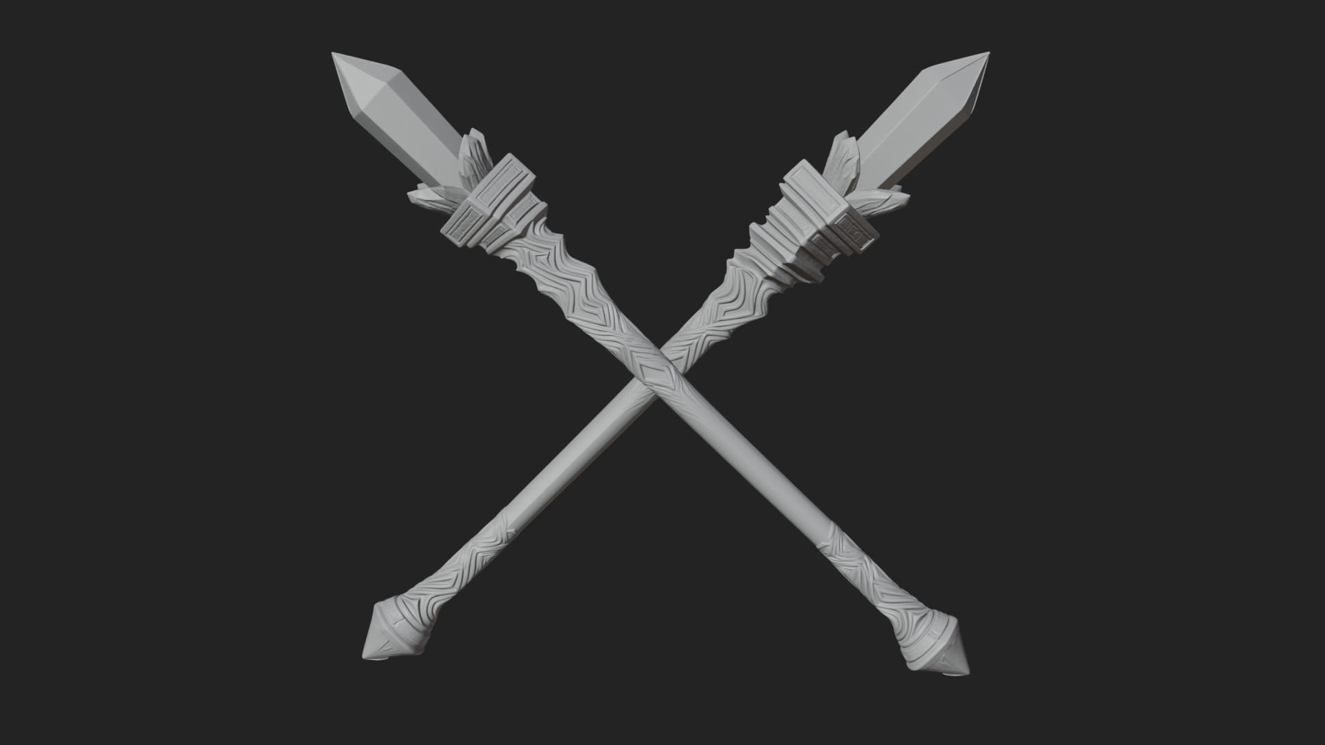 Crystal Tip Magic Wand Model Design 8 3D Print Model 3D Model
