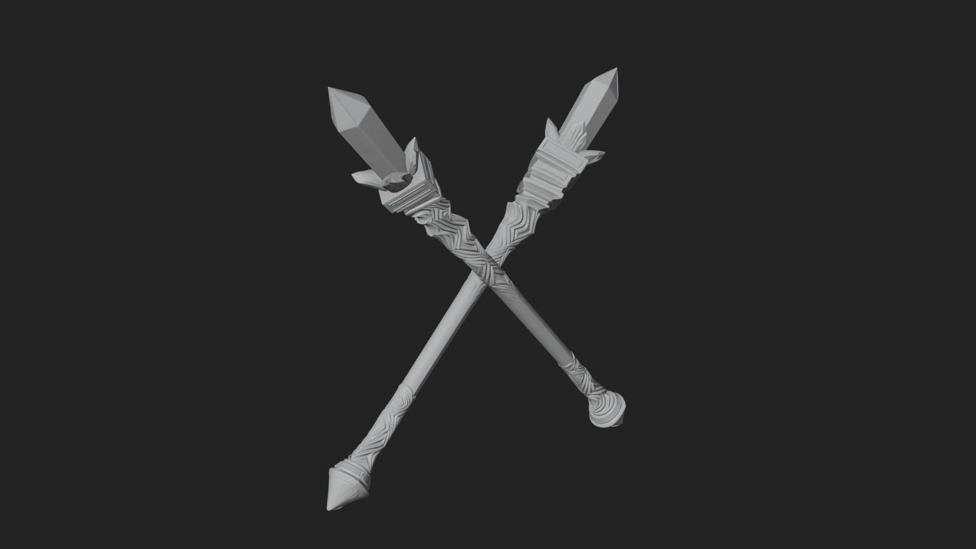 Crystal Tip Magic Wand Model Design 8 3D Print Model 3D Model