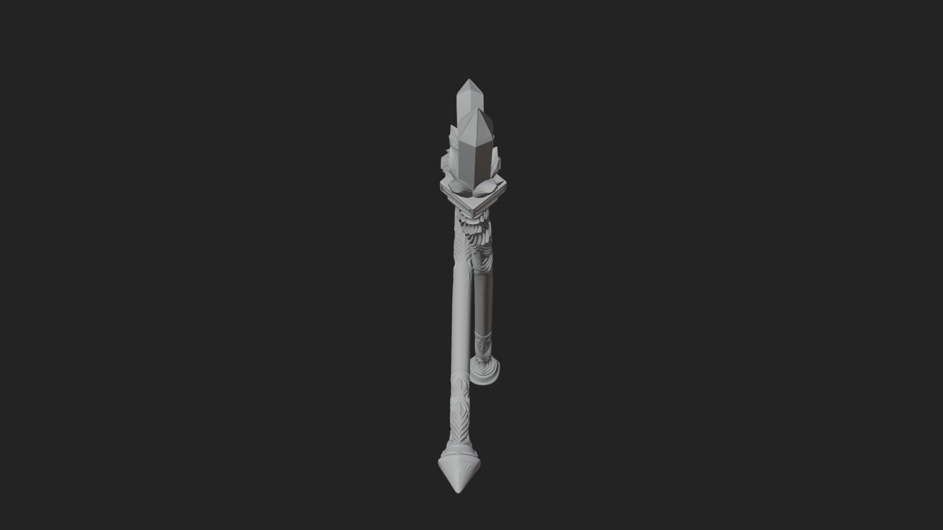 Crystal Tip Magic Wand Model Design 8 3D Print Model 3D Model
