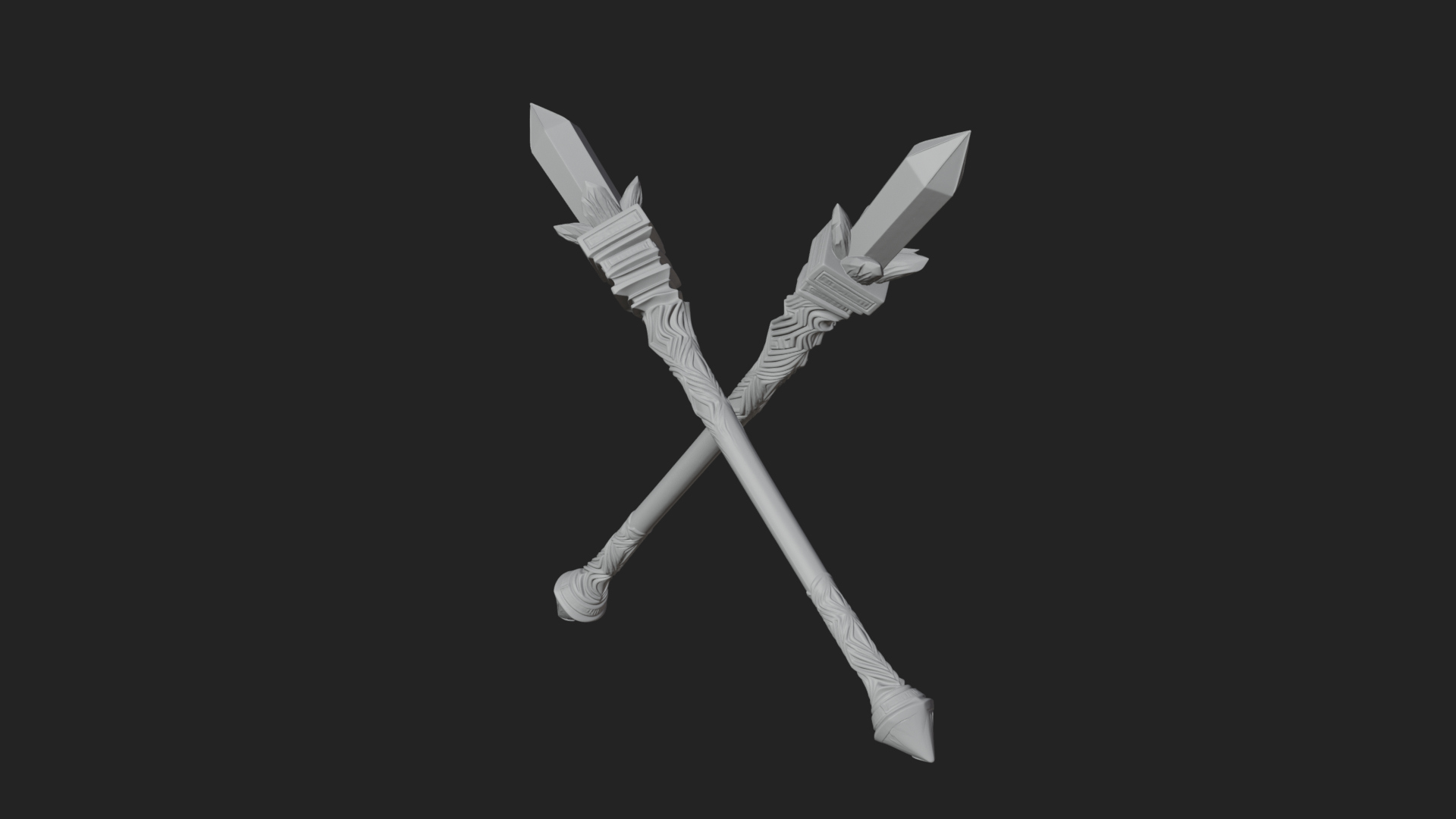 Crystal Tip Magic Wand Model Design 8 3D Print Model 3D Model