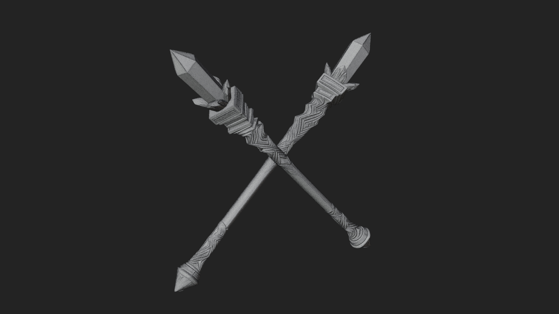 Crystal Tip Magic Wand Model Design 8 3D Print Model 3D Model