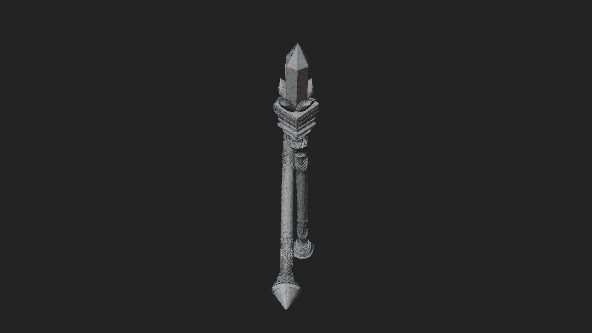 Crystal Tip Magic Wand Model Design 8 3D Print Model 3D Model