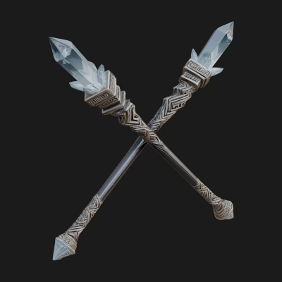 Crystal Tip Magic Wand Model Design 8 3D Print Model