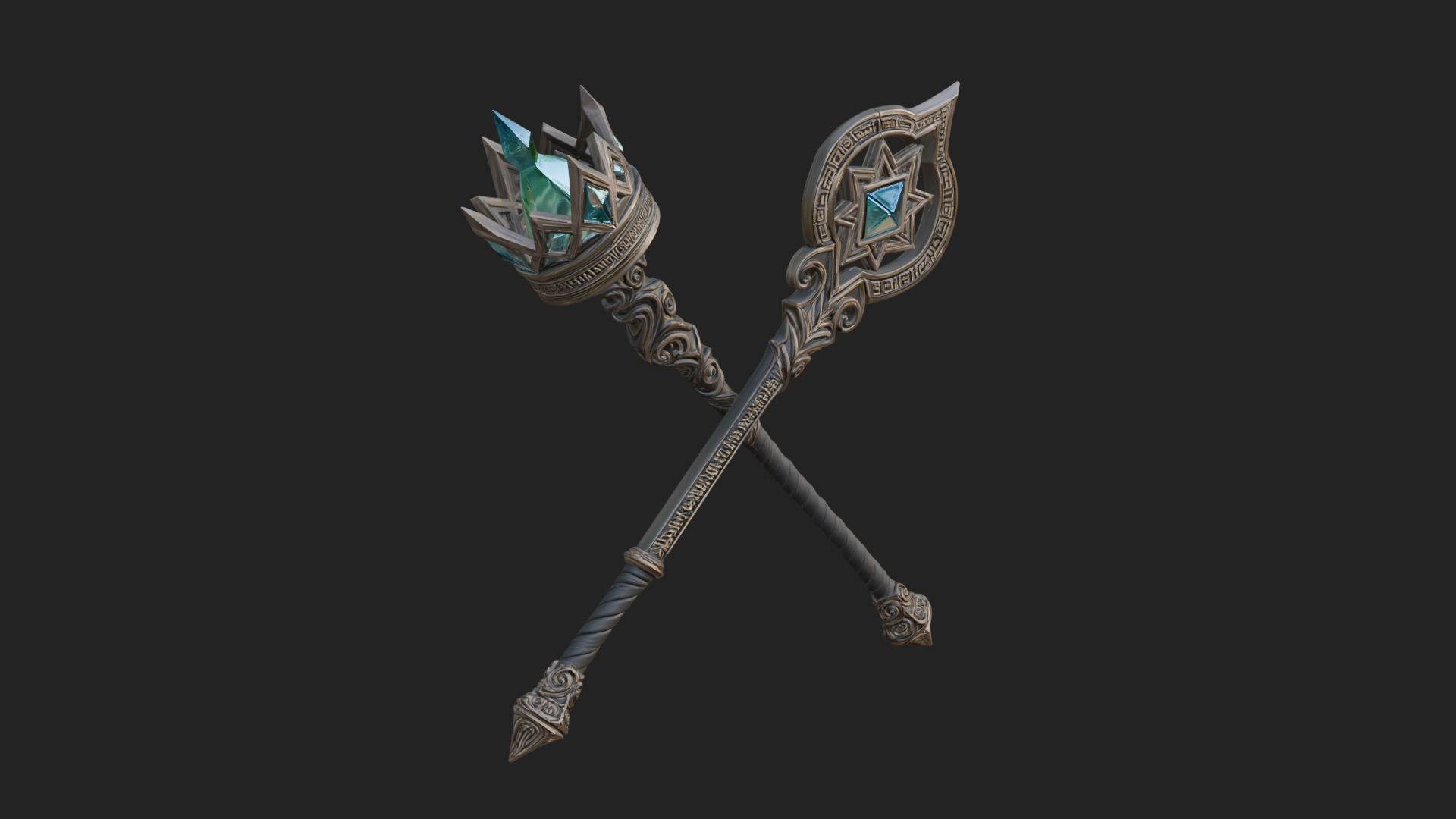 Crystal Tip Magic Wand Model Design 9 3D Print Model 3D Model