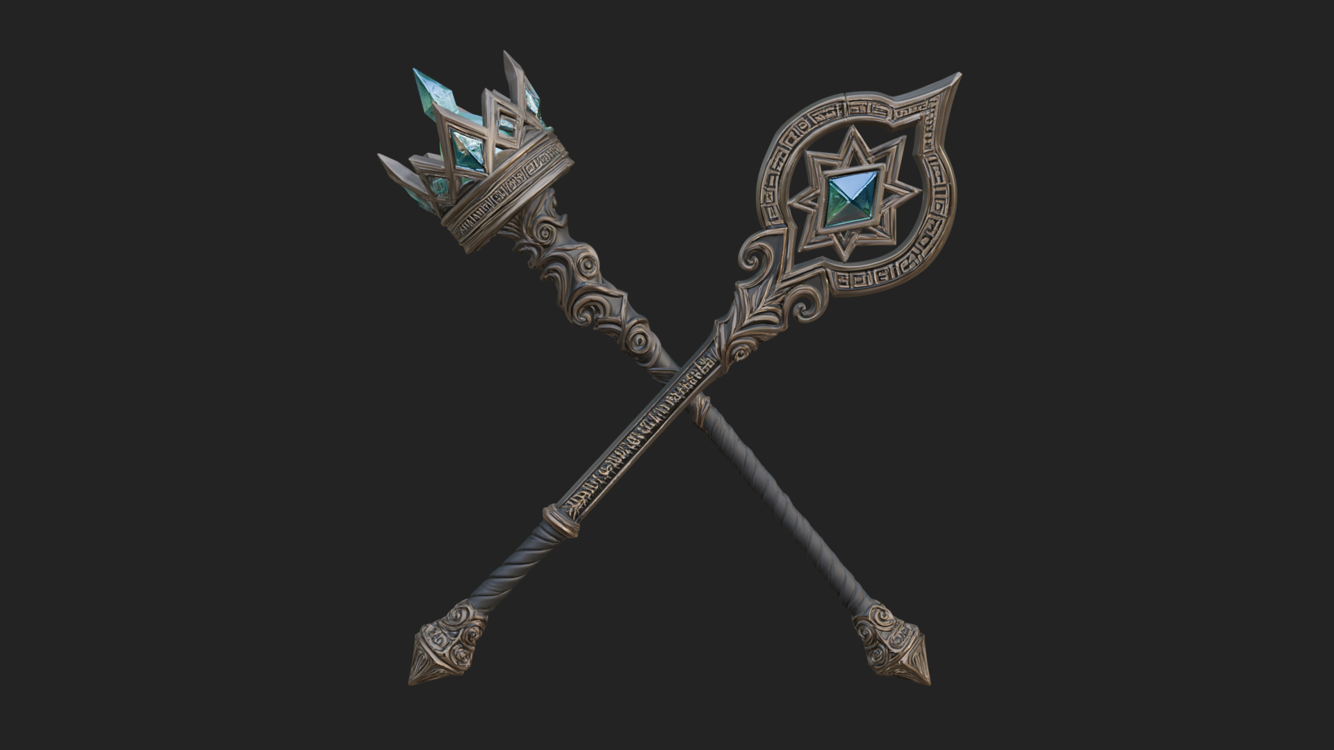 Crystal Tip Magic Wand Model Design 9 3D Print Model 3D Model