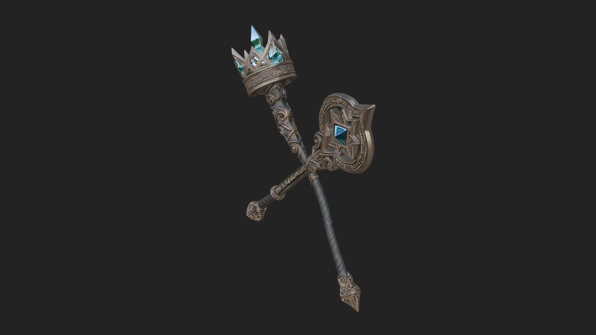 Crystal Tip Magic Wand Model Design 9 3D Print Model 3D Model