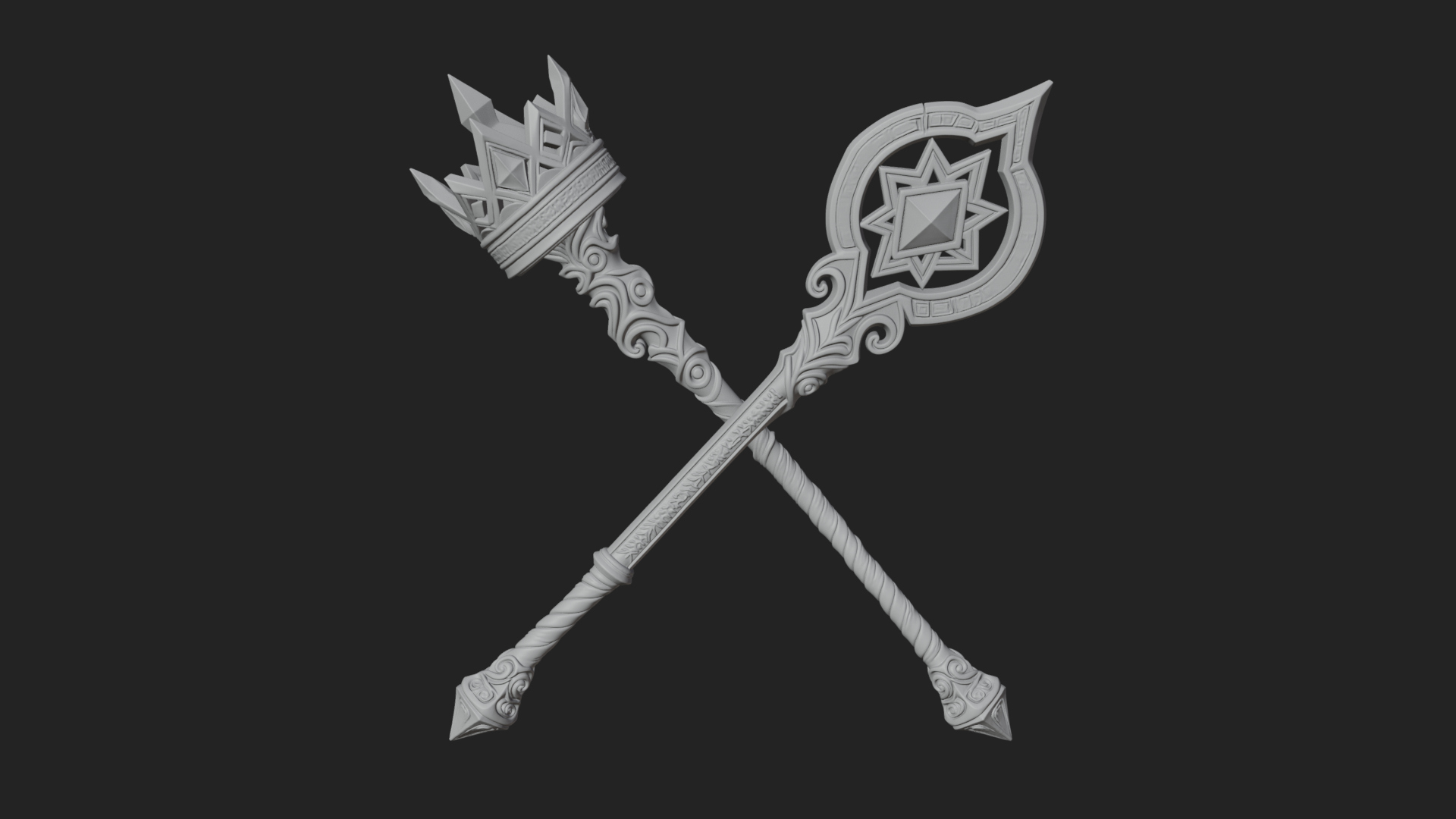 Crystal Tip Magic Wand Model Design 9 3D Print Model 3D Model