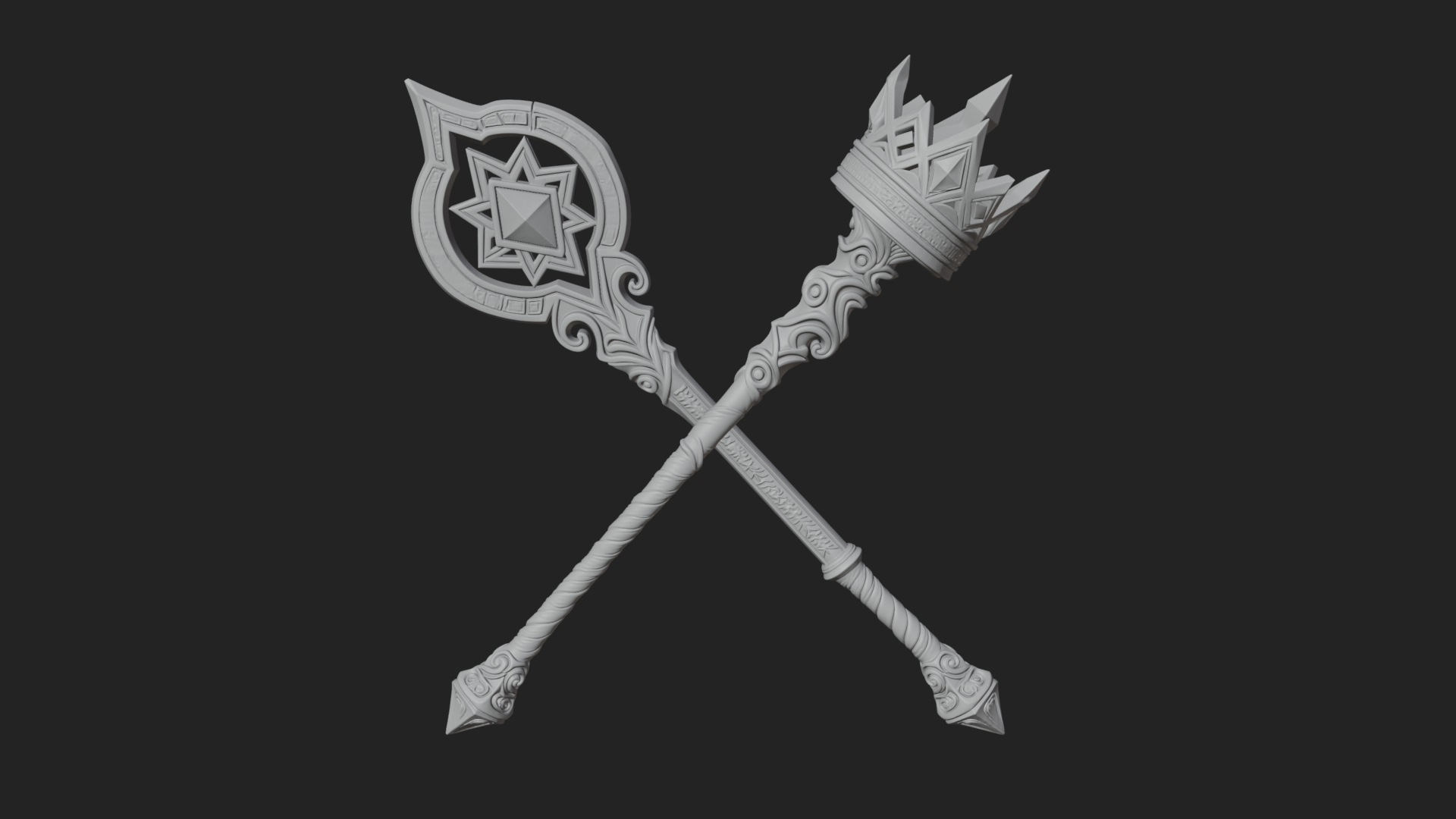 Crystal Tip Magic Wand Model Design 9 3D Print Model 3D Model