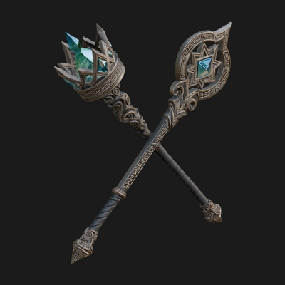 Crystal Tip Magic Wand Model Design 9 3D Print Model