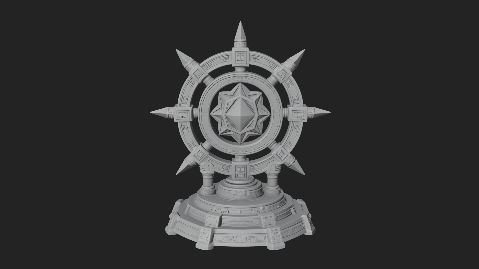 Crystal Topped Stone Tower Design 2 3D Print Model 3D Model