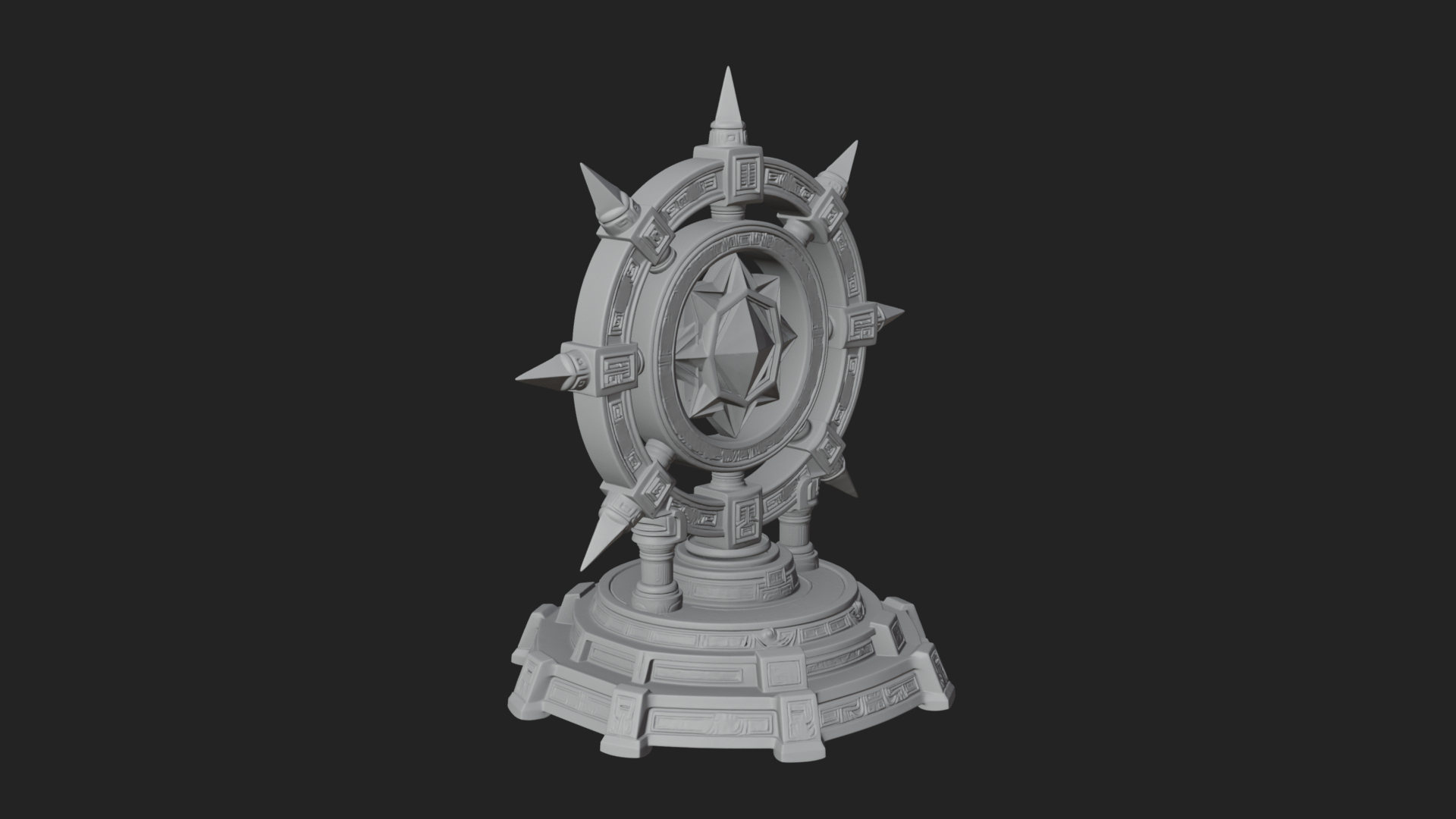Crystal Topped Stone Tower Design 2 3D Print Model 3D Model