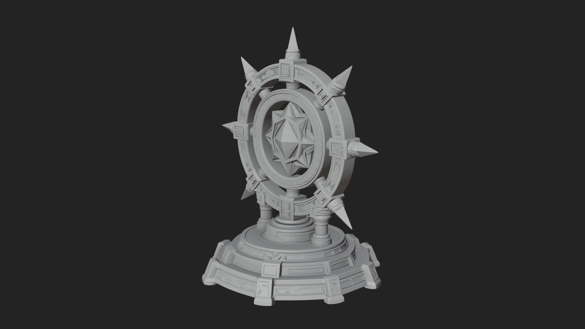 Crystal Topped Stone Tower Design 2 3D Print Model 3D Model