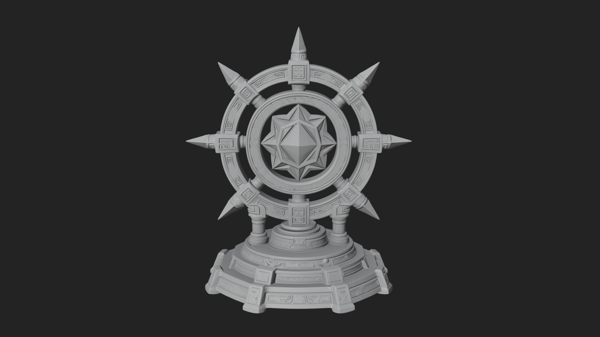 Crystal Topped Stone Tower Design 2 3D Print Model 3D Model