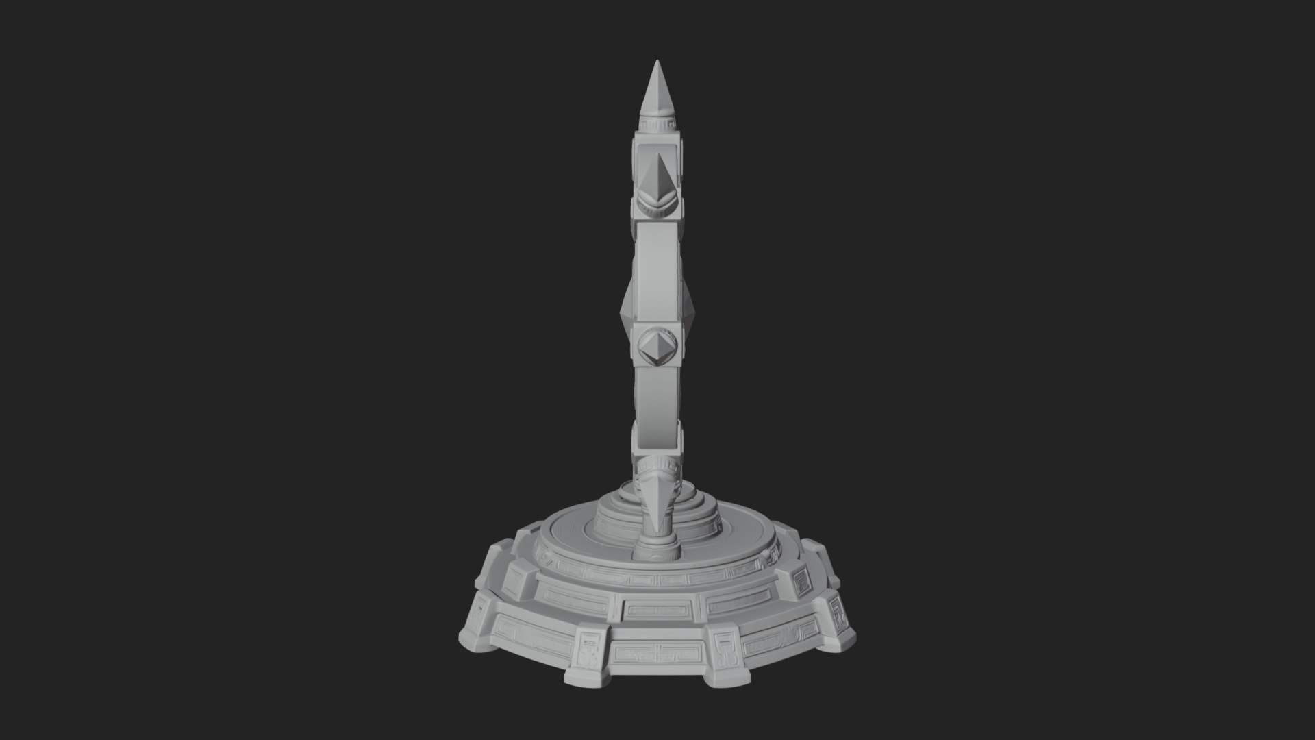 Crystal Topped Stone Tower Design 2 3D Print Model 3D Model
