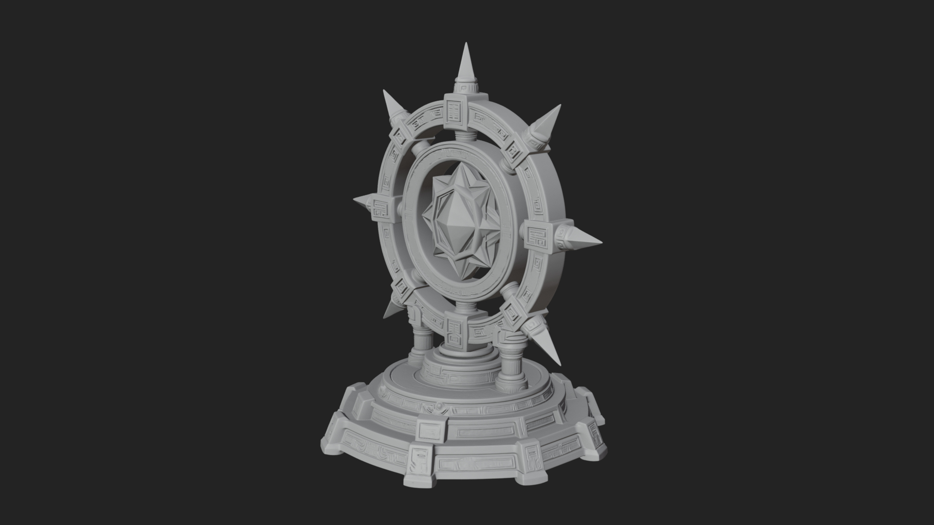 Crystal Topped Stone Tower Design 2 3D Print Model 3D Model