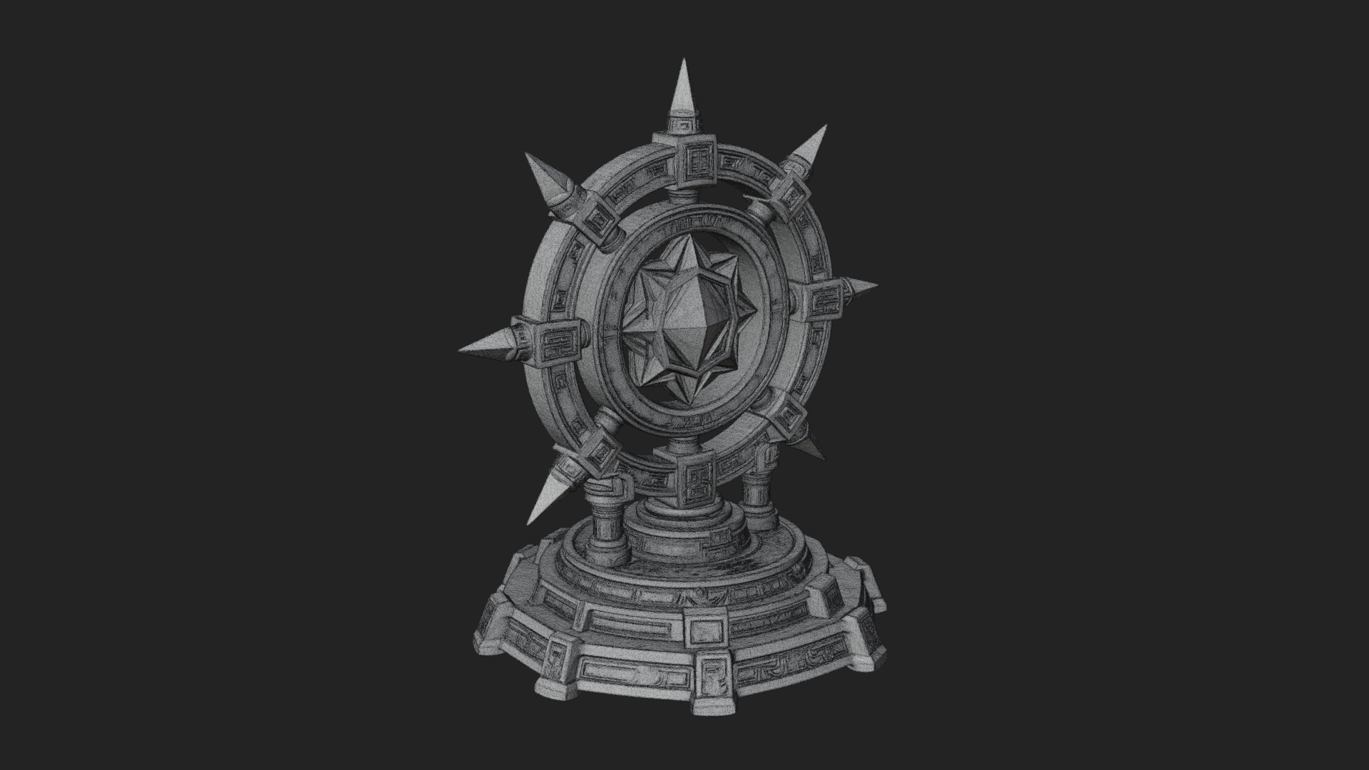 Crystal Topped Stone Tower Design 2 3D Print Model 3D Model
