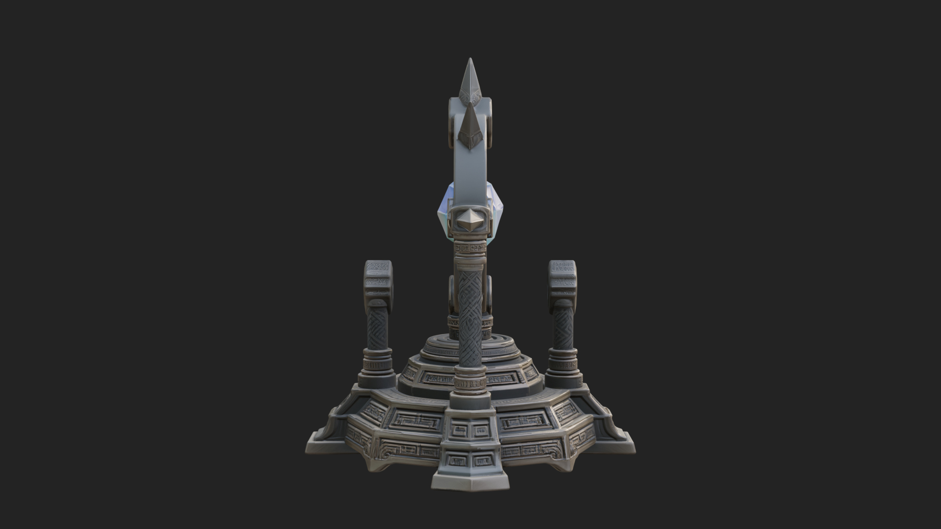 Crystal Topped Stone Tower Design 3 3D Print Model 3D Model