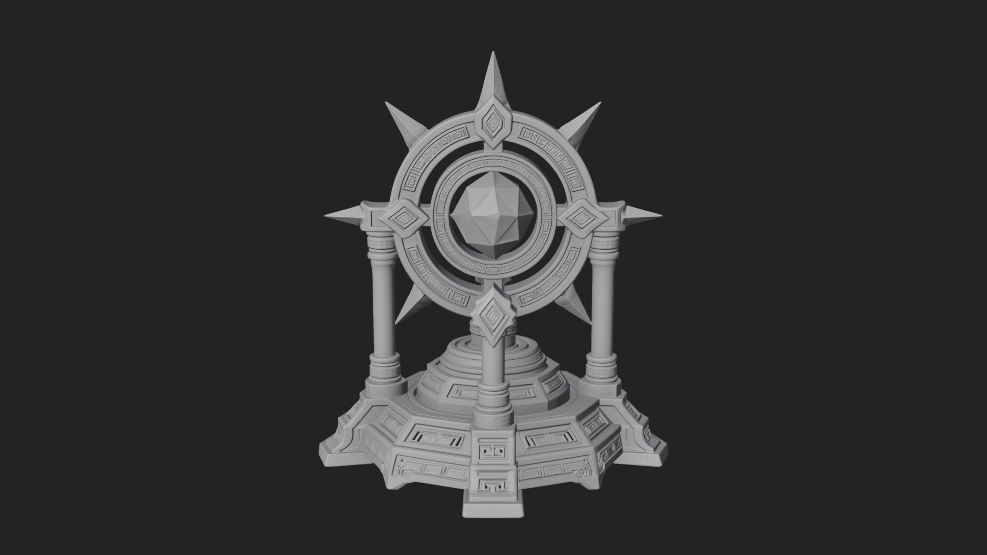 Crystal Topped Stone Tower Design 3 3D Print Model 3D Model