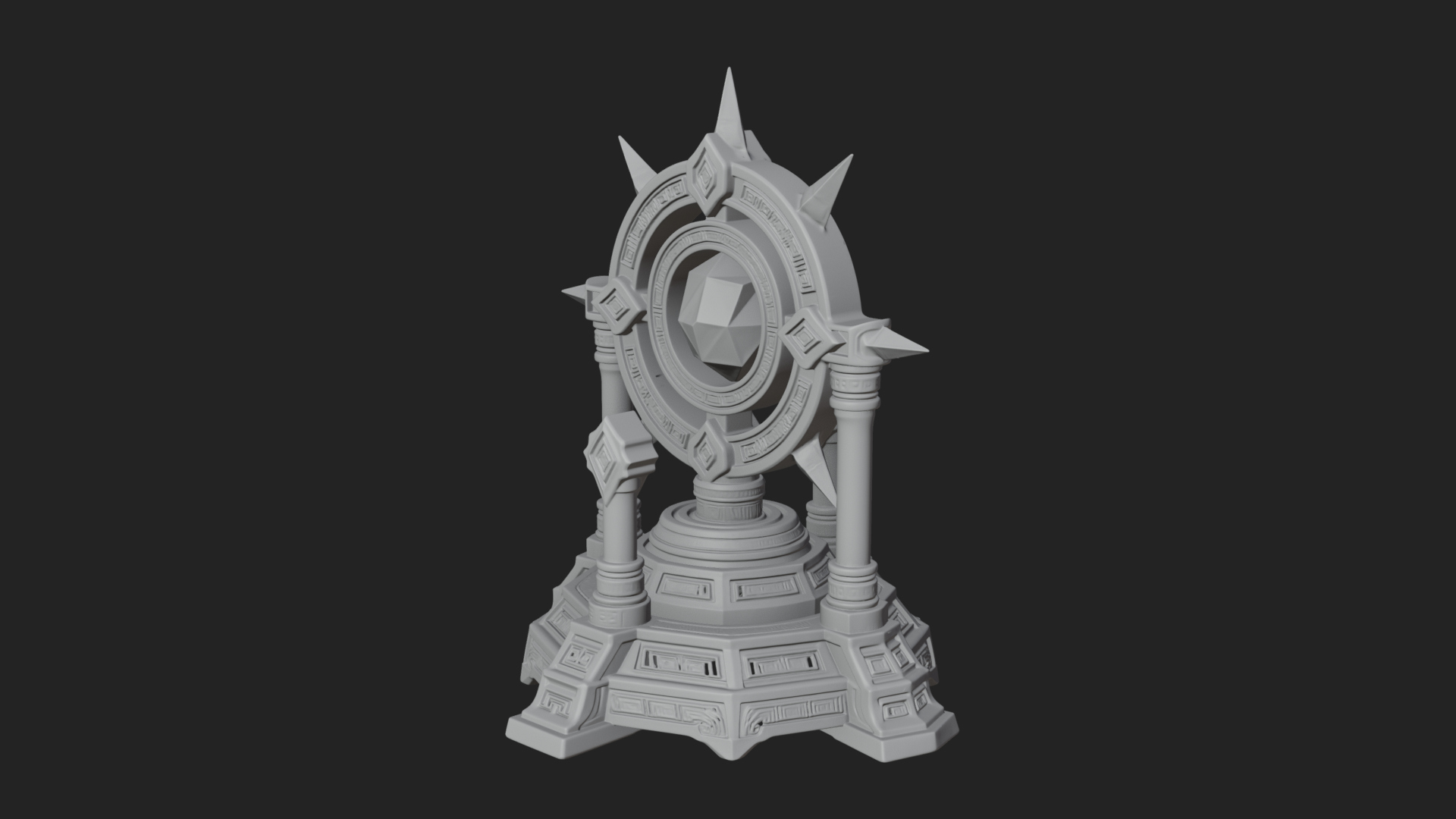 Crystal Topped Stone Tower Design 3 3D Print Model 3D Model