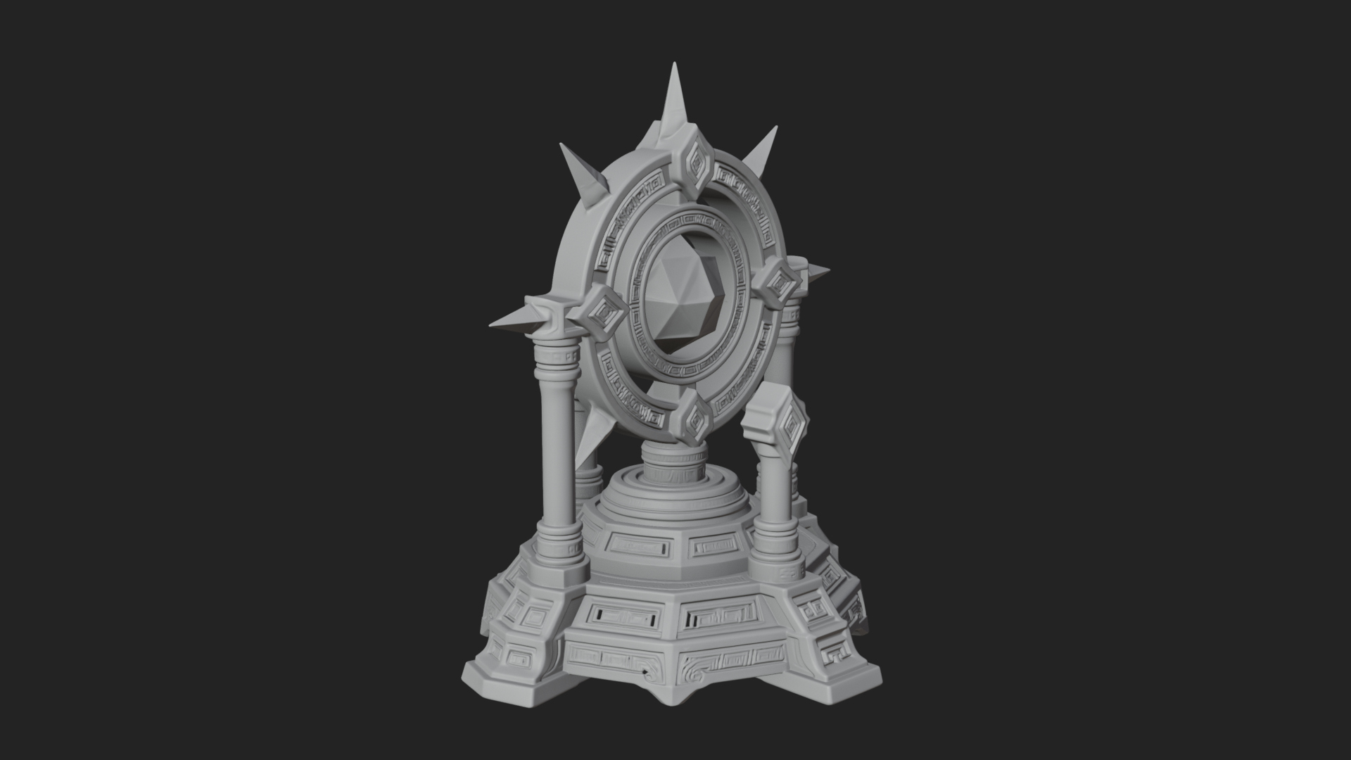 Crystal Topped Stone Tower Design 3 3D Print Model 3D Model