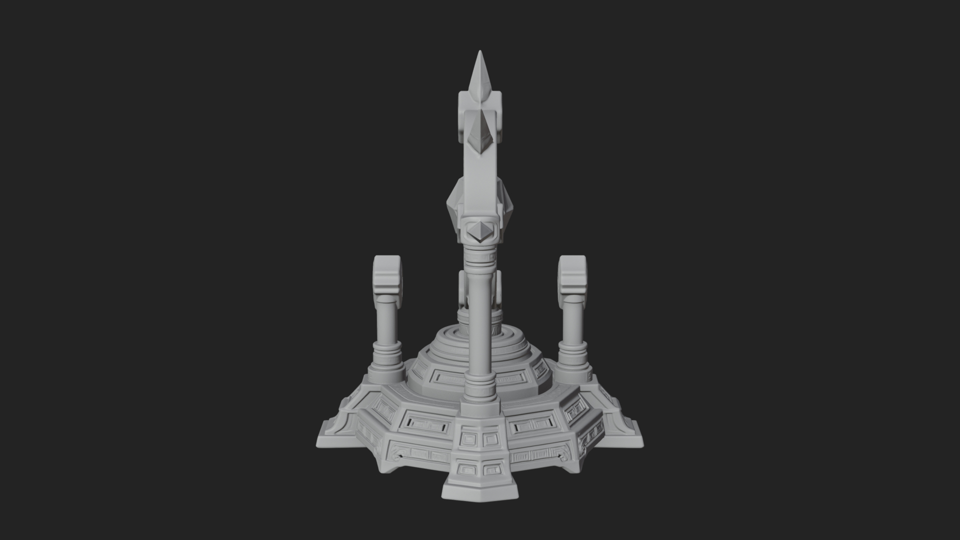 Crystal Topped Stone Tower Design 3 3D Print Model 3D Model