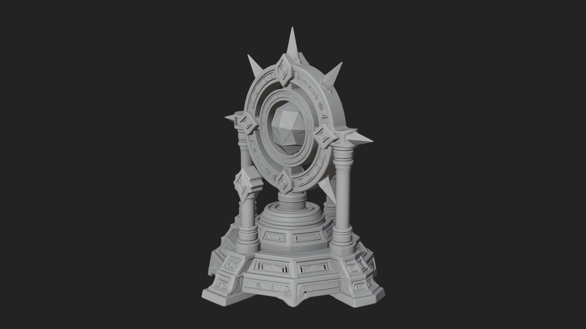 Crystal Topped Stone Tower Design 3 3D Print Model 3D Model