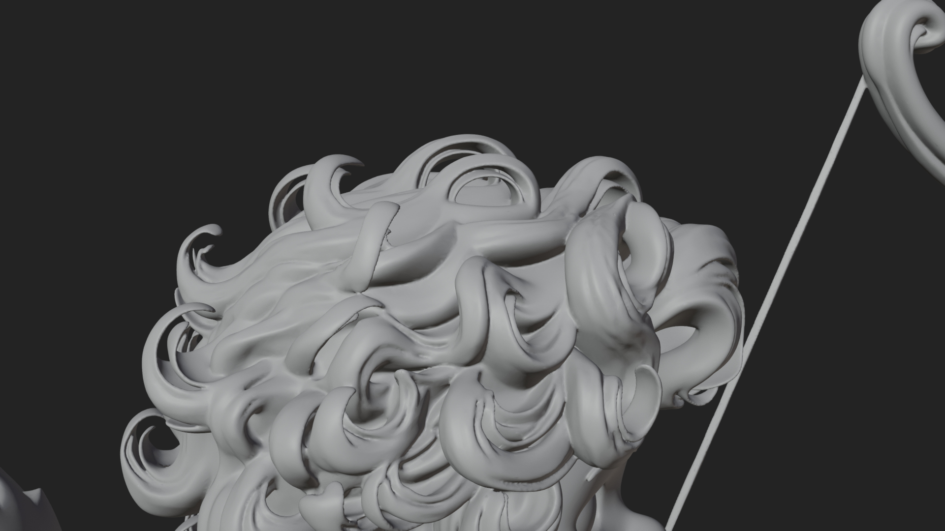 Cupid with Bow Statue Design 5 3D Print Model 3D Model