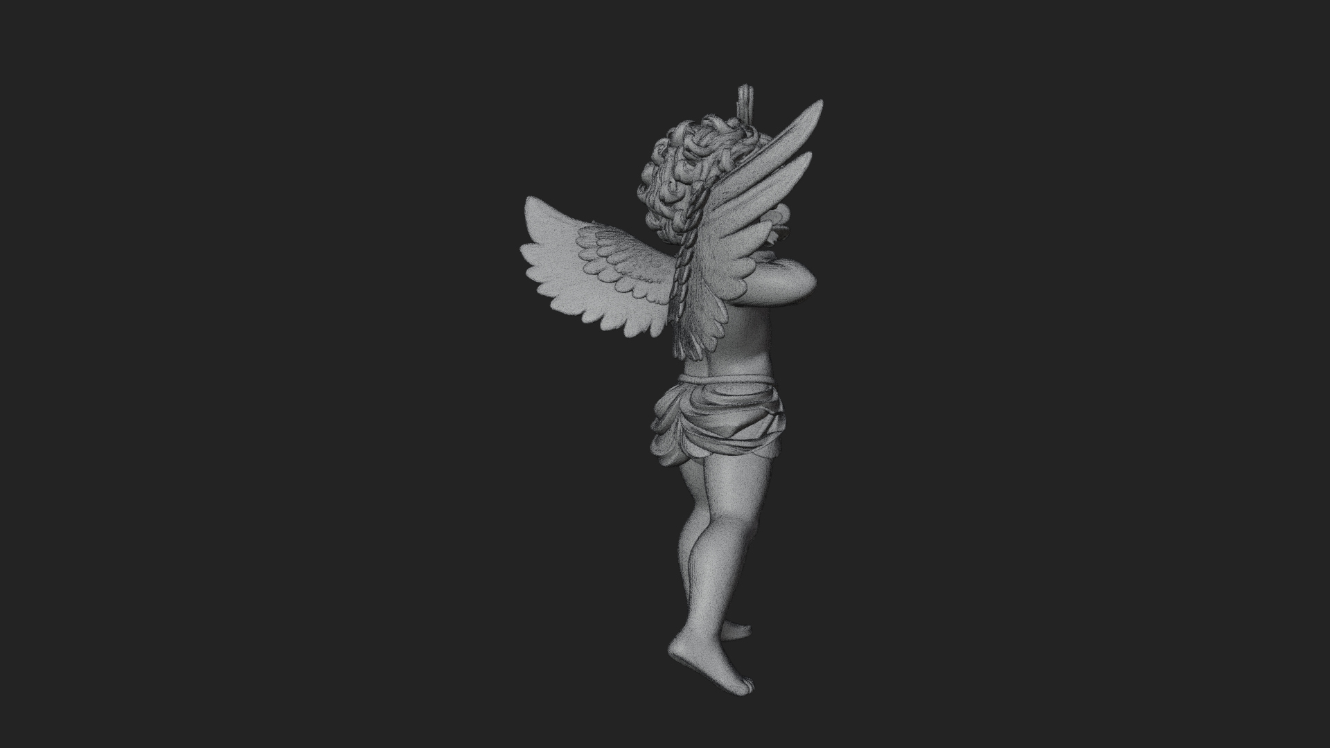 Cupid with Bow Statue Design 5 3D Print Model 3D Model