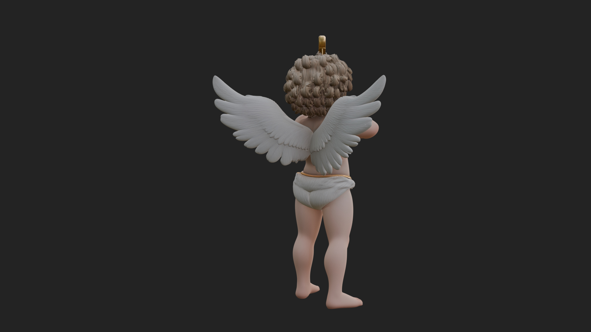 Cupid with Bow Statue Design 6 3D Print Model 3D Model