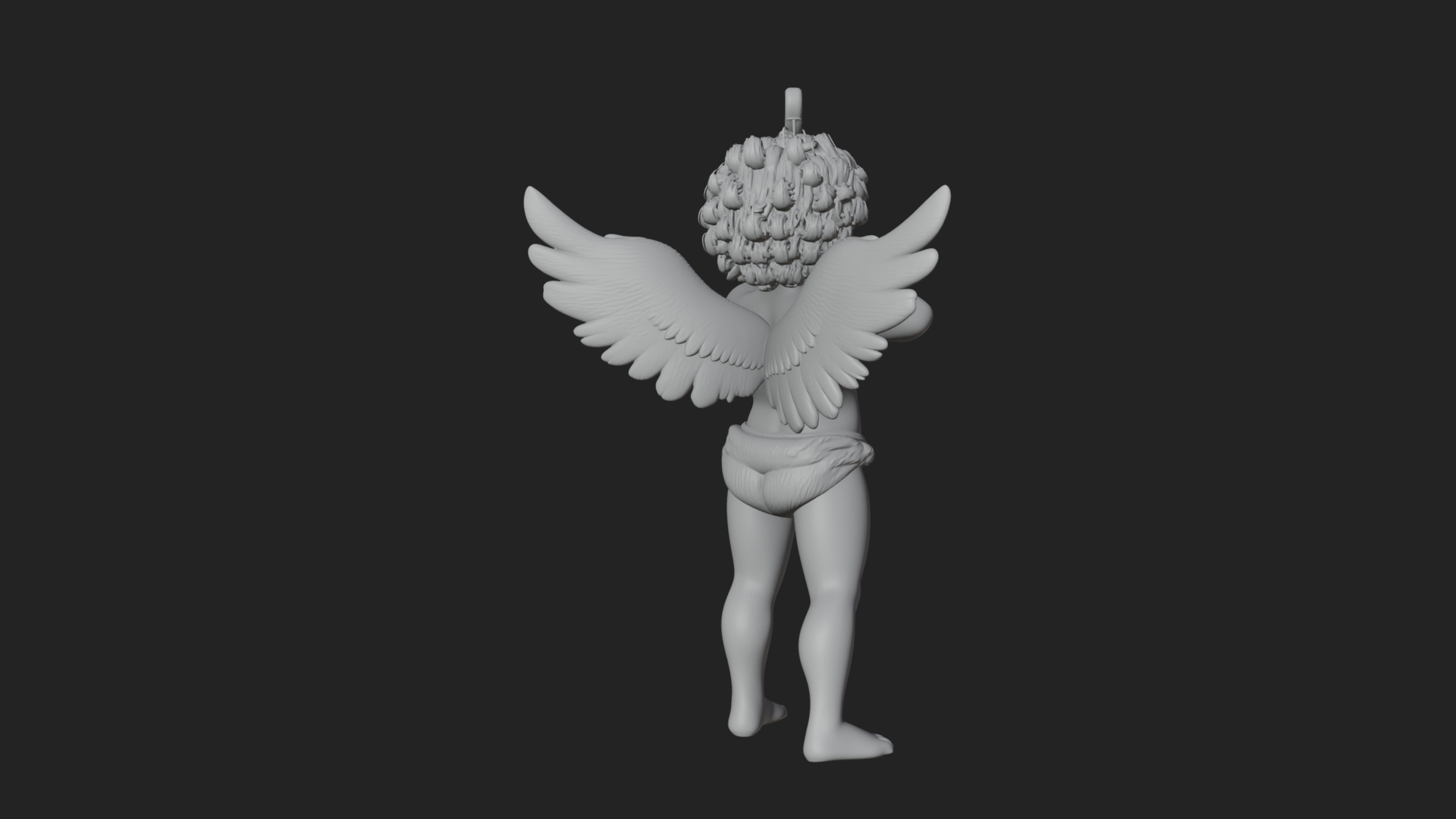 Cupid with Bow Statue Design 6 3D Print Model 3D Model