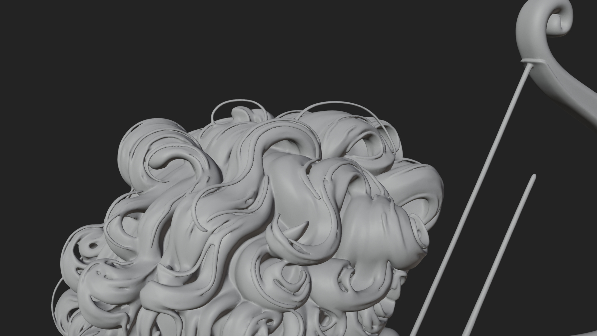 Cupid with Bow Statue Design 6 3D Print Model 3D Model